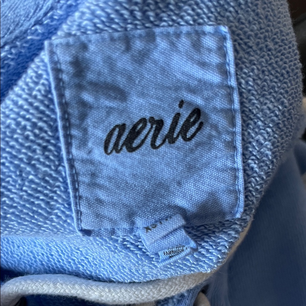 Aerie Light Blue Lace-Up Sweatshirt - Picture 4 of 7